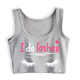 Crop Top Women Lashes Eyelash Lash Artists Cosmetics Harajuku Emo Aesthetic Grunge Tank Top Female Clothes