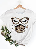 Casual Ladies T-shirts Clothing Short Sleeve Clothes Fashion Eye Lashes Letter Trend Summer Women T Female Graphic Tee