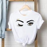 Lashes Eye Tee Shirt Short Sleeve Casual Tshirt lash artist