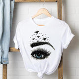 Lashes Eye Tee Shirt Short Sleeve Casual Tshirt lash artist