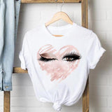 Lashes Eye Tee Shirt Short Sleeve Casual Tshirt lash artist