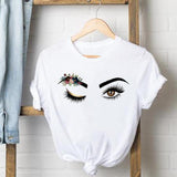 Lashes Eye Tee Shirt Short Sleeve Casual Tshirt lash artist