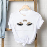 Lashes Eye Tee Shirt Short Sleeve Casual Tshirt lash artist