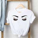 Lashes Eye Tee Shirt Short Sleeve Casual Tshirt lash artist