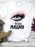 Eye Lashes Women Short Sleeve Top Tee