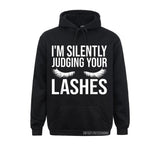 Im Silently Judging Your Lashes  Eyelash tech  Hoodie Sweatshirt Slim Fit Lash artist