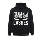 Im Silently Judging Your Lashes  Eyelash tech  Hoodie Sweatshirt Slim Fit Lash artist