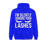 Im Silently Judging Your Lashes  Eyelash tech  Hoodie Sweatshirt Slim Fit Lash artist