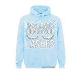 Im Silently Judging Your Lashes  Eyelash tech  Hoodie Sweatshirt Slim Fit Lash artist