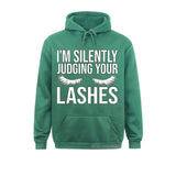 Im Silently Judging Your Lashes  Eyelash tech  Hoodie Sweatshirt Slim Fit Lash artist