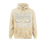 Im Silently Judging Your Lashes  Eyelash tech  Hoodie Sweatshirt Slim Fit Lash artist