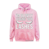 Im Silently Judging Your Lashes  Eyelash tech  Hoodie Sweatshirt Slim Fit Lash artist