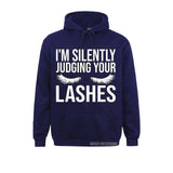 Im Silently Judging Your Lashes  Eyelash tech  Hoodie Sweatshirt Slim Fit Lash artist