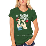 Ropa de hombre Camiseta de hombre Rosie The Riveter Nail Tech. Camiseta Idea de regalo para técnico de uñas Camiseta clásica Camiseta de mujer Camisetas Top