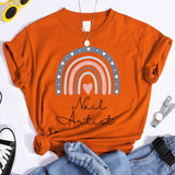 Nail Artist T-shirts Top for Women  Rainbow Clothes Fingernail Nail