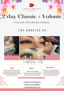 Classic + Volume Extension course in person.