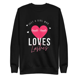 Loves lashes  Unisex Premium Sweatshirt