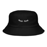 Lashes Unstructured terry cloth bucket hat