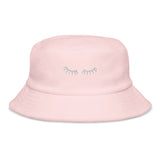 Lashes Unstructured terry cloth bucket hat