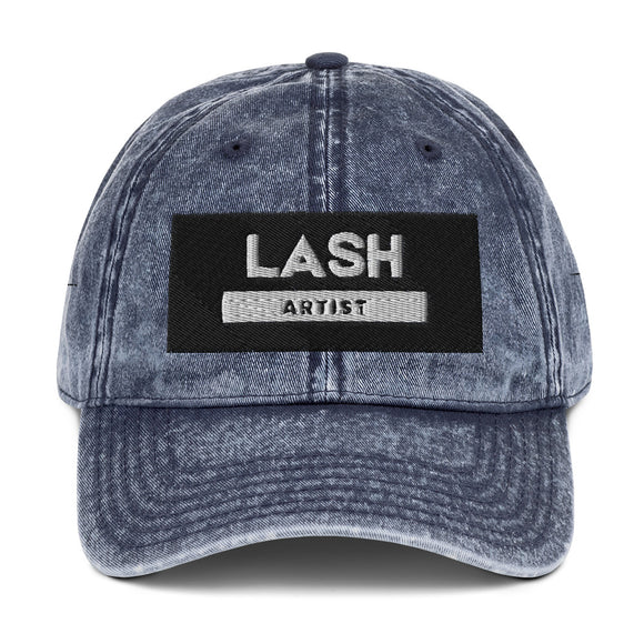 Lash artist embroidered Vintage Cotton Twill Cap