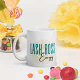 Lash boss energy White glossy mug