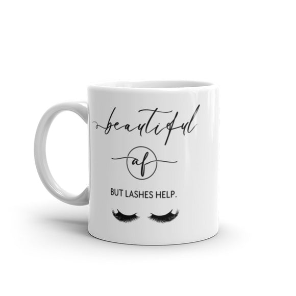 Beautiful AF  White glossy mug