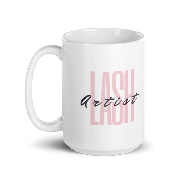 Lash artist White glossy mug