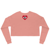 Lash artist Crop Sweatshirt heart eye back